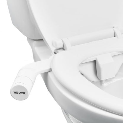 Bidet Attachment for Toilet, Non-Electric Bidet Toilet Seat Attachment - Dual Retractable Nozzles, Adjustable Cold Water Pressure, Stainless Steel Inlet, Ideal for Rear and Feminine Wash, White