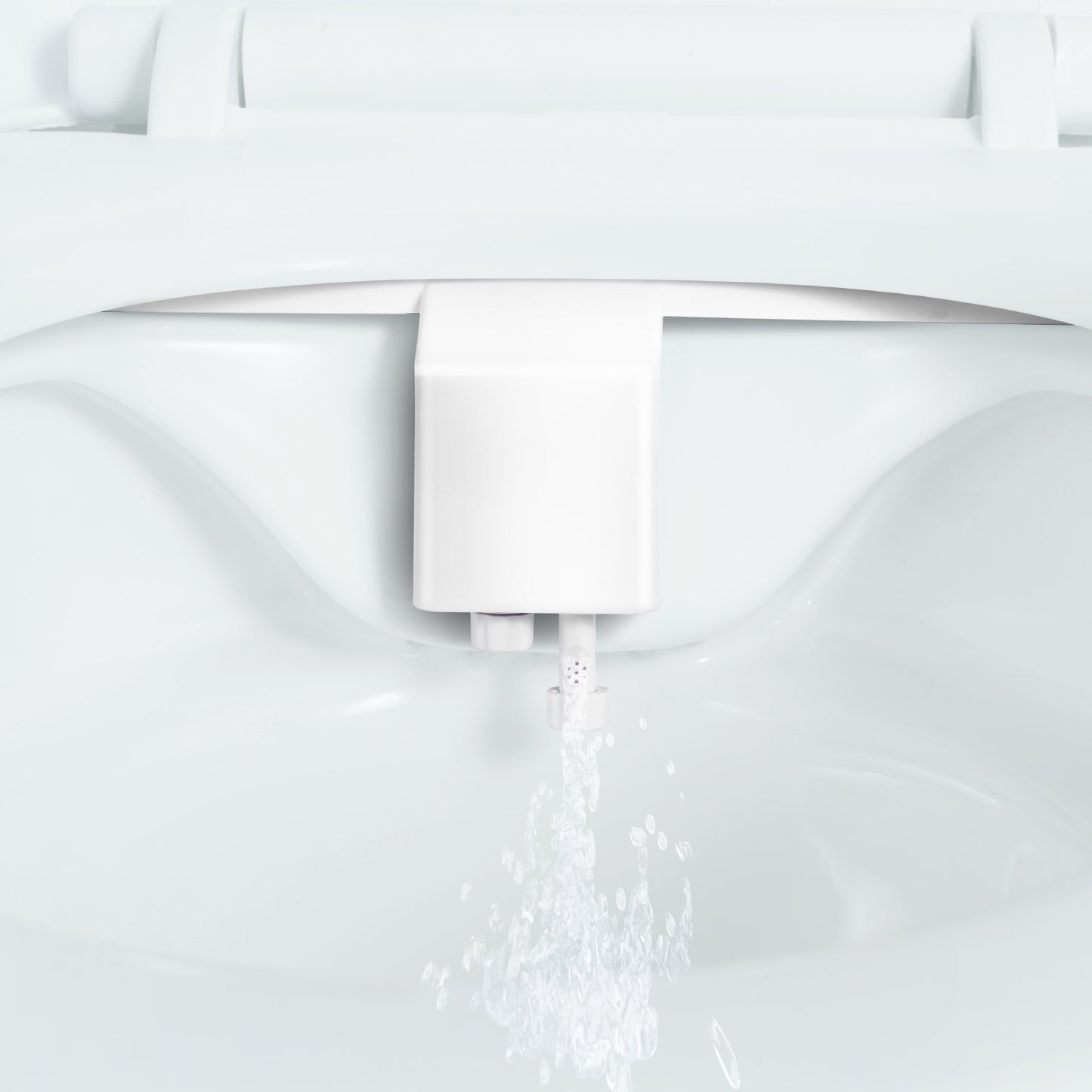 Bidet Attachment for Toilet, Non-Electric Bidet Toilet Seat Attachment - Dual Retractable Nozzles, Adjustable Cold Water Pressure, Stainless Steel Inlet, Ideal for Rear and Feminine Wash, White