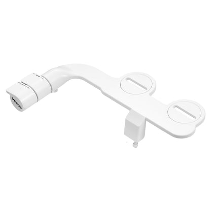 Bidet Attachment for Toilet, Self-Cleaning Bidet Toilet Seat Attachment - Dual Retractable Nozzles, Adjustable Water Pressure, Easily Installed Cold Water Sprayer for Rear Feminine Wash, White