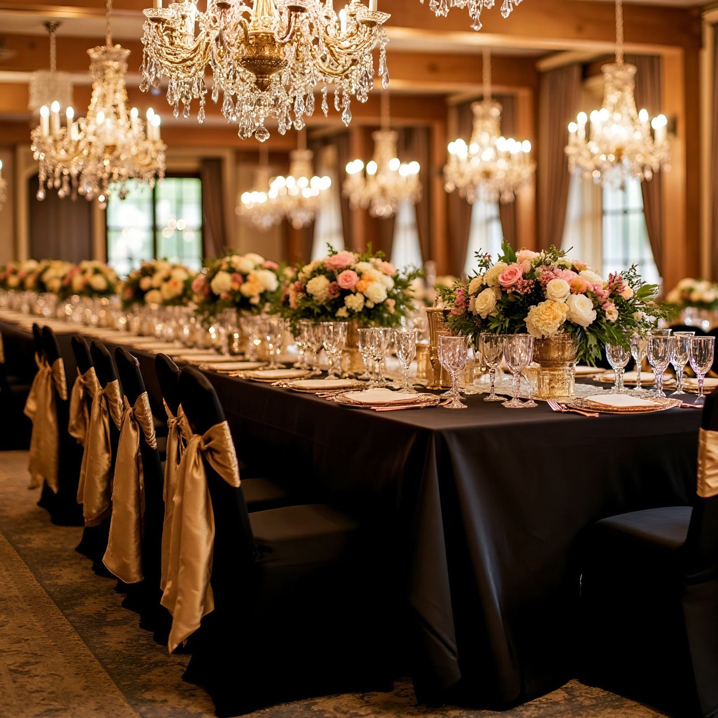 Stretch Spandex Folding Chair Covers, Universal Fitted Arched Front Cover, Removable Washable Protective Slipcovers, for Wedding, Holiday, Banquet, Party, Celebration, Dining (50PCS Black)