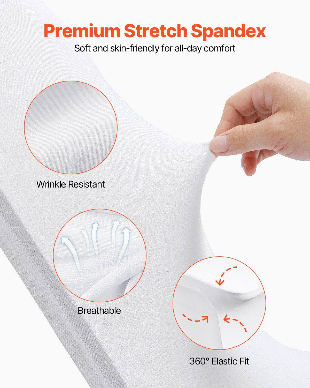 Stretch-Spandex-Klappstuhlhussen, universell passende Stuhlhussen, abnehmbare und waschbare Schutzhüllen, für Hochzeiten, Feiertage, Bankette, Partys, Feste und Essgelegenheiten (30 Stück, Weiß)