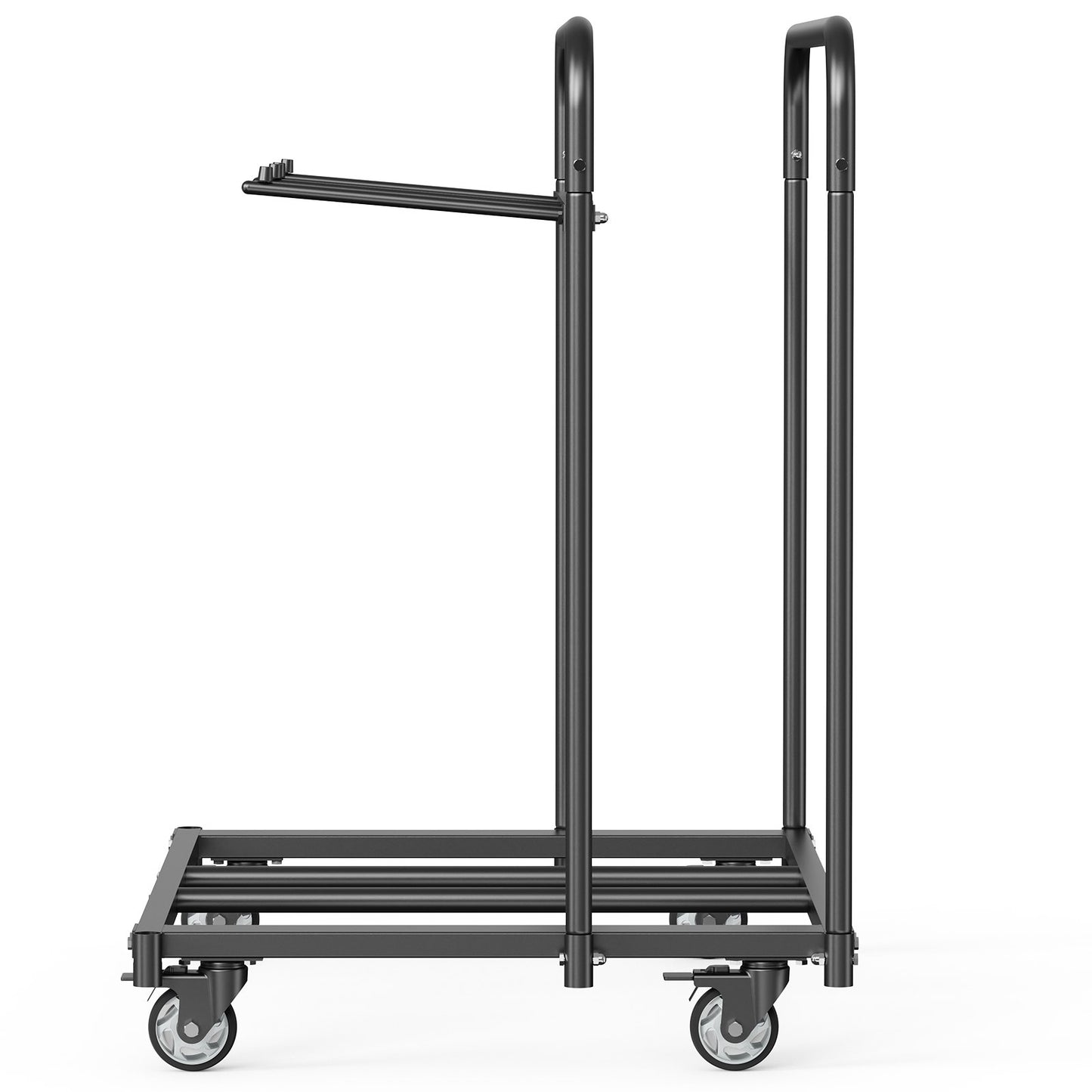 Folding Chair Rack, 400 LBS Capacity, Heavy-duty Chair Cart for 5 Tables+14 Chairs, Chair Storage Dolly Chair Holder w/ Swivel Casters and Locking Wheels,for Party Event,Hotel, Matte Black