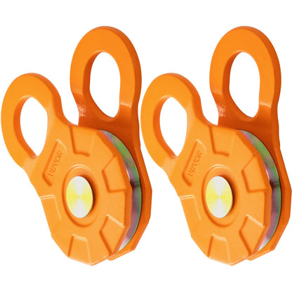 Snatch Block, 11T/25,000 LBS Working Load Limit, Heavy Duty Winch Pulley for 0.55"/14 mm Synthetic Rope or Soft Shackles, Off-road Recovery Accessories for Tractor, Truck, ATV & UTV, 2 Packs