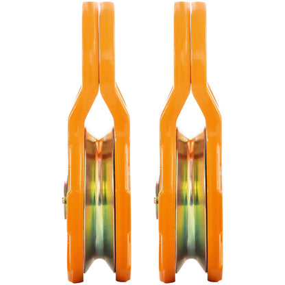 Snatch Block, 11T/25,000 LBS Working Load Limit, Heavy Duty Winch Pulley for 0.55"/14 mm Synthetic Rope or Soft Shackles, Off-road Recovery Accessories for Tractor, Truck, ATV & UTV, 2 Packs