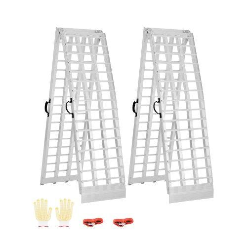 Aluminum Ramps, 2000 lbs, 2Pcs Heavy-duty Ramps with Wider Ramp Surface, Universal Stable Loading Ramp with Handles, Fit for ATV, UTV, Motorcycle, Electric Bicycle, etc.