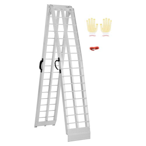 Aluminum Ramps, 600 lbs, 1Pcs Heavy-duty Ramps with Wider Ramp Surface, Universal Stable Loading Ramp with Handles, Fit for Motorcycle, Electric Bicycle, Bicycle, etc.