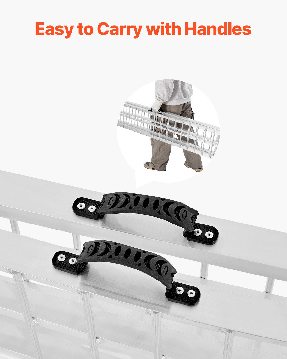 Aluminum Ramps, 600 lbs, 1Pcs Heavy-duty Ramps with Wider Ramp Surface, Universal Stable Loading Ramp with Handles, Fit for Motorcycle, Electric Bicycle, Bicycle, etc.