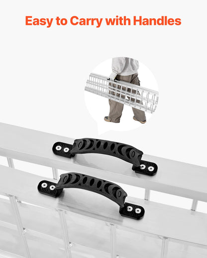 Aluminum Ramps, 600 lbs, 1Pcs Heavy-duty Ramps with Wider Ramp Surface, Universal Stable Loading Ramp with Handles, Fit for Motorcycle, Electric Bicycle, Bicycle, etc.