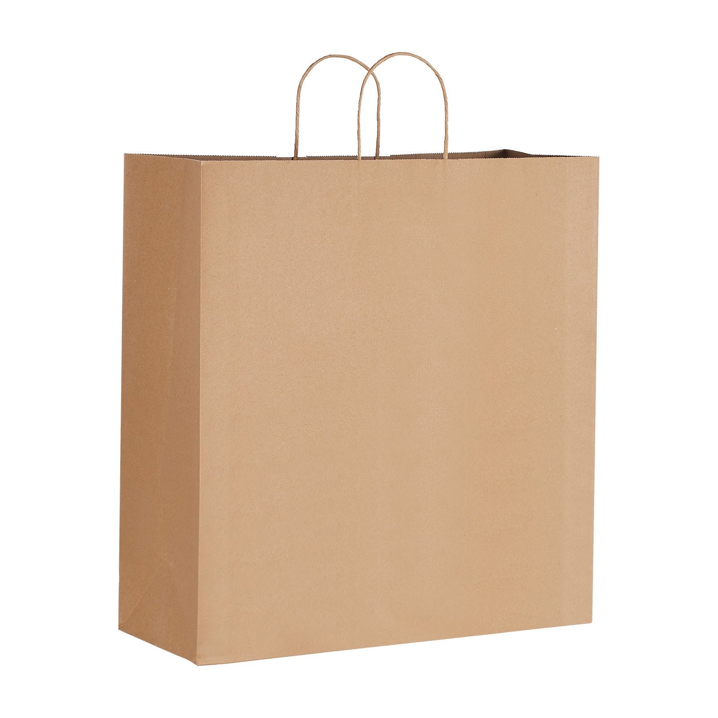 Kraft Paper Bags with Handles, 100Pcs 18 x 7 x 19 in, Large Paper Grocery Bags, Reusable & 100% Recycled Take-Out Sacks, Plain Party Bag Bulk for Birthday, Wedding, Business, Goody, Brown