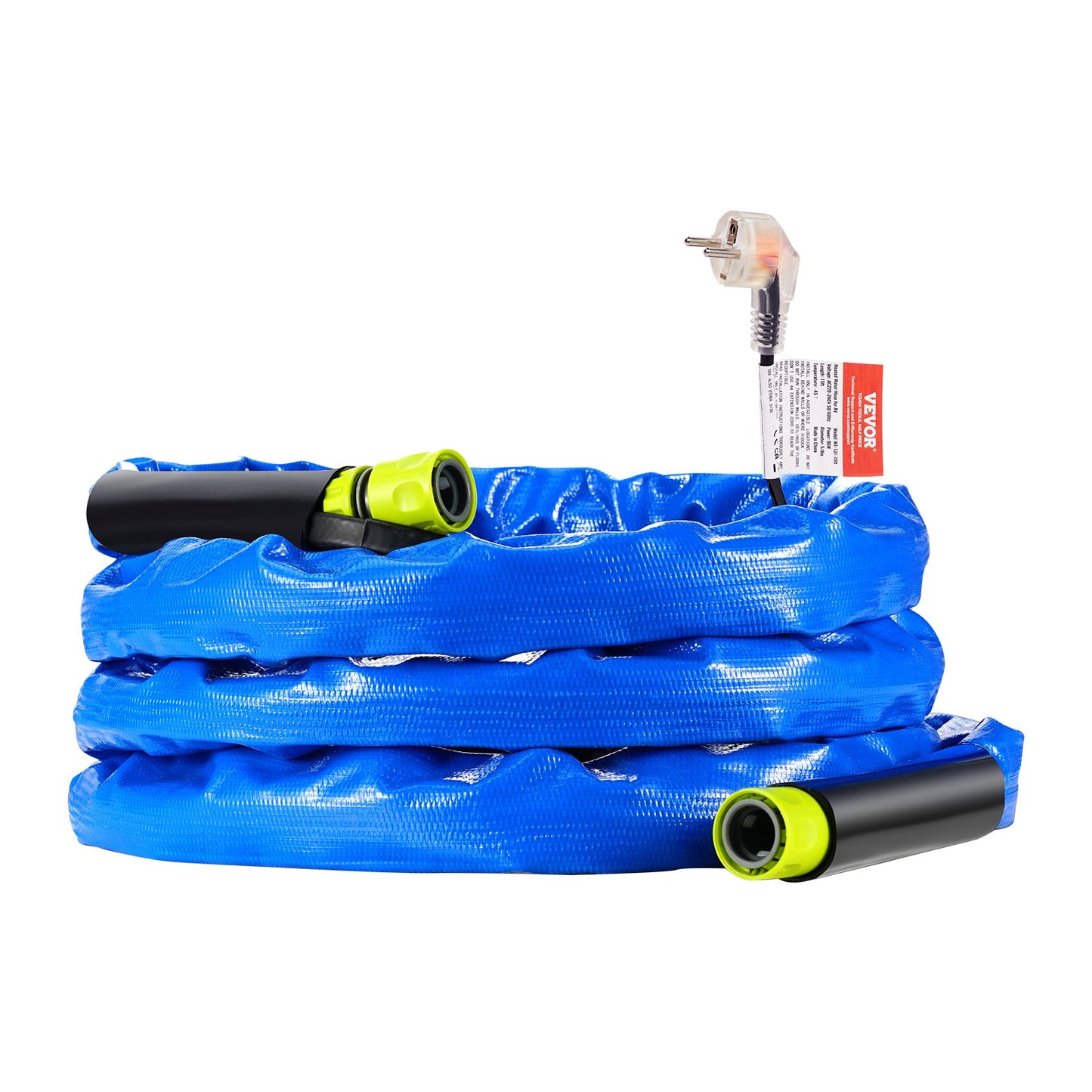 15ft Heated Water Hose for RV, Heated Drinking Water Hose with Corrugated Cover Antifreeze to -45°F, Automatic Self-regulating, 5/8" I.D. with Quick-connect Fitting Set, Lead and BPA Free