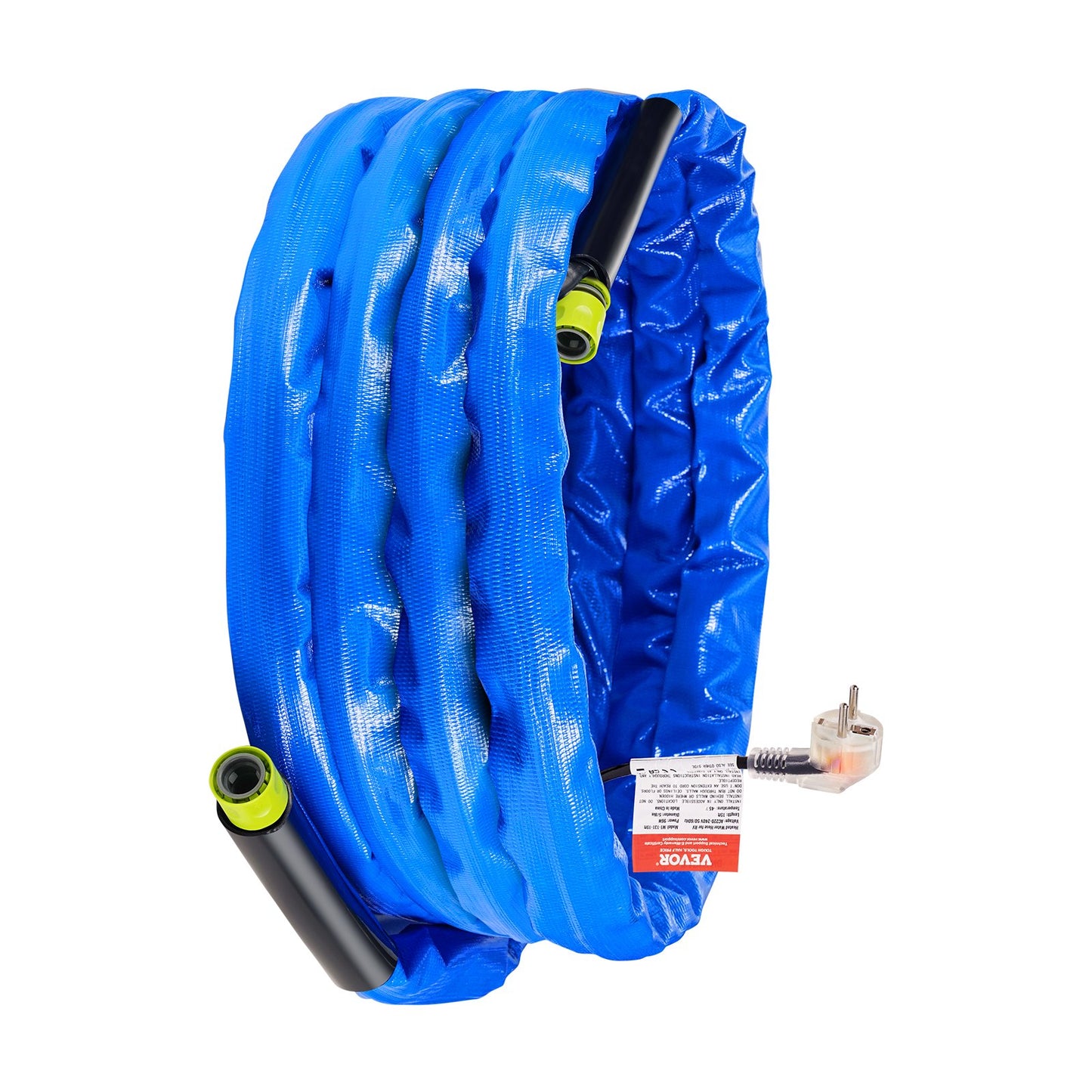 25ft Heated Water Hose for RV, Heated Drinking Water Hose with Corrugated Cover Antifreeze to -45°F, Automatic Self-regulating, 5/8" I.D. with Quick-connect Fitting Set, Lead and BPA Free