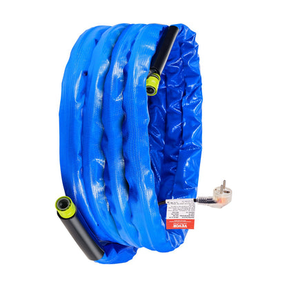 25ft Heated Water Hose for RV, Heated Drinking Water Hose with Corrugated Cover Antifreeze to -45°F, Automatic Self-regulating, 5/8" I.D. with Quick-connect Fitting Set, Lead and BPA Free