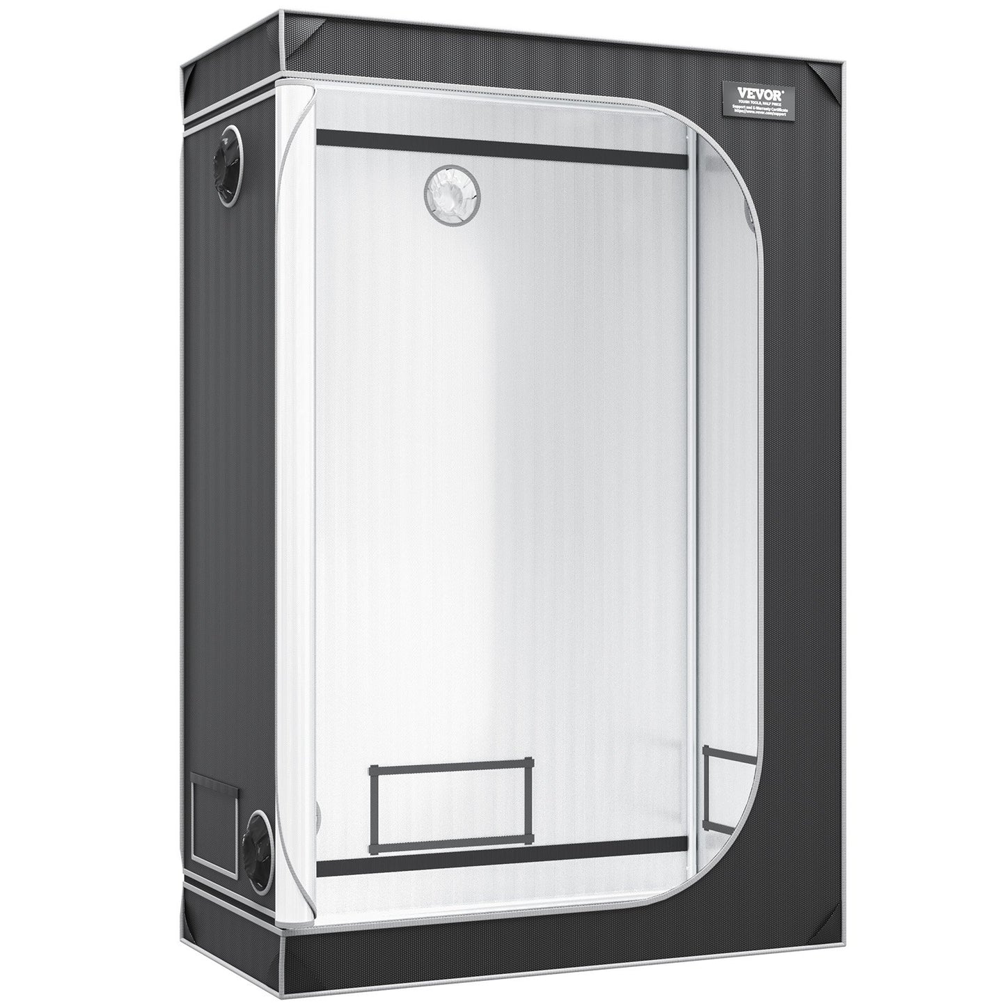 2x4 Grow Tent, 122 x 61 x 183 cm, High Reflective 2000D Mylar Hydroponic Growing Tent with Observation Window, Tool Bag and Floor Tray for Indoor Plants Growing