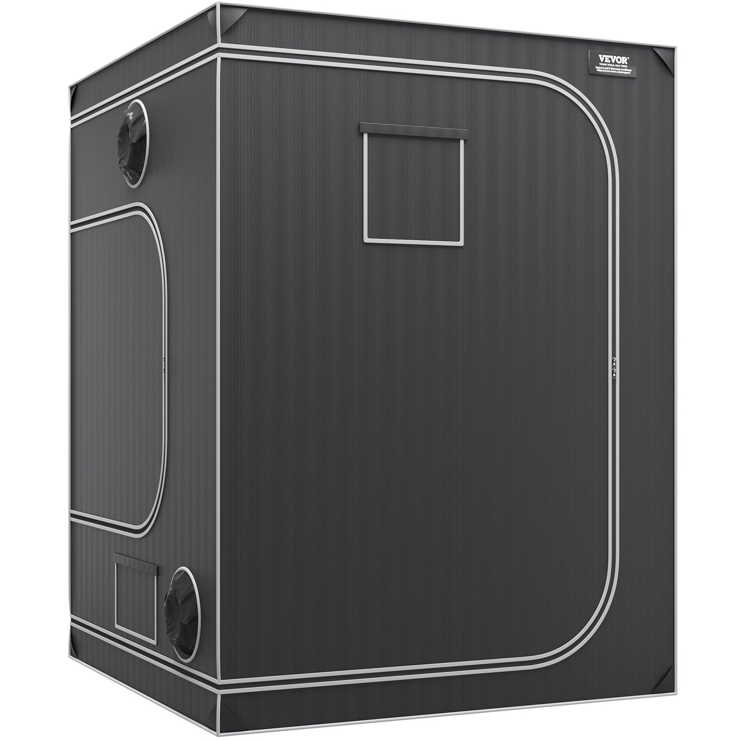 5x5 Growzelt, 1828,8 x 1828,8 x 2438,4 cm, hochreflektierendes 2000D Mylar Hydroponik-Zelt mit Sichtfenster, Werkzeugtasche und Bodenwanne für den Anbau von Zimmerpflanzen