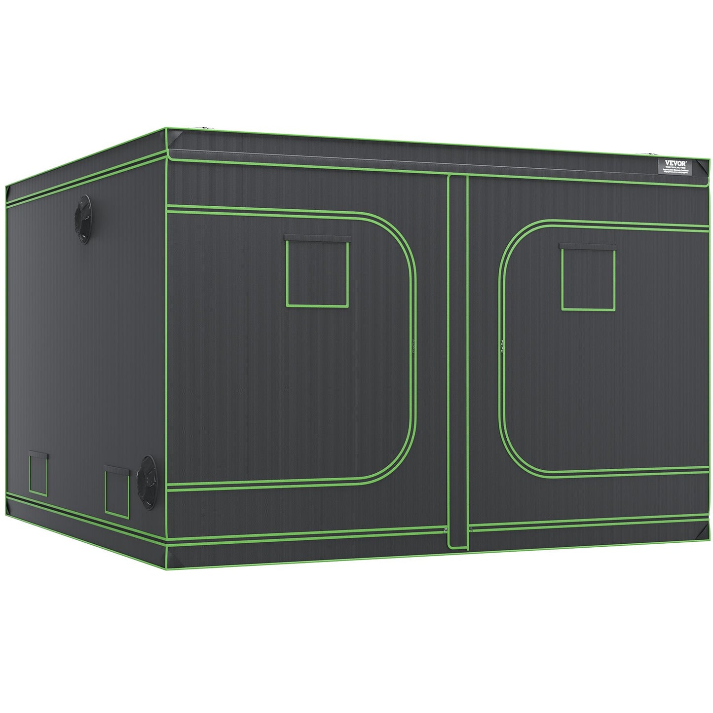 10x10 Grow Tent, 120'' x 120'' x 80'', High Reflective 600D Mylar Hydroponic Growing Tent with Observation Window, Tool Bag and Floor Tray for Indoor Plants Growing