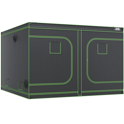 10x10 Grow Tent, 120'' x 120'' x 80'', High Reflective 600D Mylar Hydroponic Growing Tent with Observation Window, Tool Bag and Floor Tray for Indoor Plants Growing
